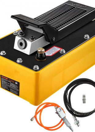 Air Hydraulic Pump, 10,000 PSI Hydraulic Foot Pump, 0.6 Gal Reservoir Foot Operated Air/Hydraulic Pump, with Hose and Spray Gun for Heavy Machinery Rigging, Auto Repair, Auto Body Frame Machines