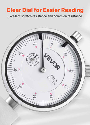 Depth Gauge, Depth Micrometer 0-22 inch Measuring Range, 0.001" Resolution, with 4 Anvils & 6 Standard Rods, Precision Easy to Read Mechanical Tool for Measuring Groove, Step, Hole