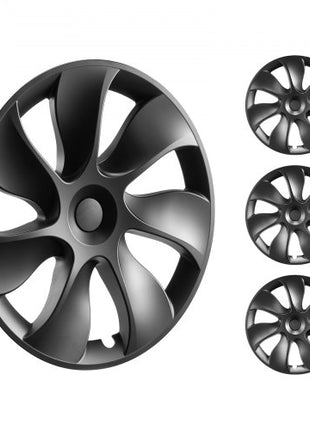 Wheel Rim Cover Hubcaps, 19 in, 2021-2023 Model Y Fully Fit Hubcap with Snap, Guard Tape & Valve Nozzle Hole, ABS & PC Hubcap with High Rigidity & Less Wind Drag, Fits for All Weather Use
