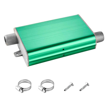 Diesel Heater Muffler, 0.94 inch Diesel Heater Muffler Upgrade, Parking Heaters Mufflers Fit with 2 Clamps and Screws, Aluminum Alloy Parking Heaters Noise Reducer for 2KW 5KW 8KW Heaters