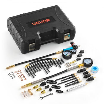 Engine Cylinder Compression Tester Kit, 0-700 PSI Pressure Gauge & 0-100 PSI Leak Gauge, Automotive Leak Down Tester Kit with 4 Adapters, Pressure Check & Leakage Rate Test on Cars, Motorcycles
