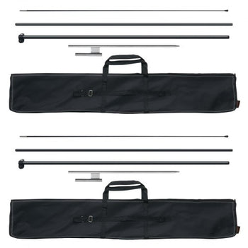 Feather Flag Pole Kit, 2 Packs Swooper Flag Pole 12.7 ft, Sign Flag Poles for Business Advertising Flags Outdoor, with Ground Stakes and A Carrying Bag (Flag Not Included)