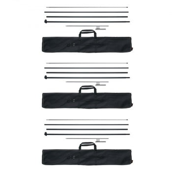 Feather Flag Pole Kit, 3 Packs Swooper Flag Pole 16.3 ft, Sign Flag Poles for Business Advertising Flags Outdoor, with Ground Stakes and A Carrying Bag (Flag Not Included)