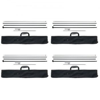 Feather Flag Pole Kit, 4 Packs Swooper Flag Pole 16.3 ft, Sign Flag Poles for Business Advertising Flags Outdoor, with Ground Stakes and A Carrying Bag (Flag Not Included)