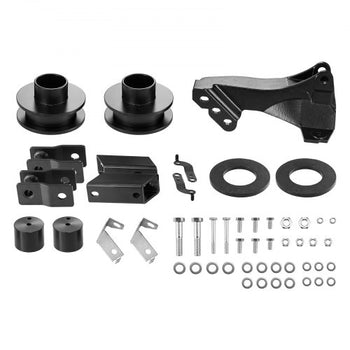 2.5 Inch Front Leveling Lift Kit for 2011-2023 Ford F250 F350 F450 Super Duty 4WD Models, Chassis Level Kit with Track Bar Relocation Bracket, Coil Spring Spacers, Isolators, Shock Extenders