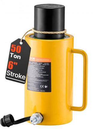 50T 6" Stroke Single Acting Hydraulic Cylinder Jack Ram