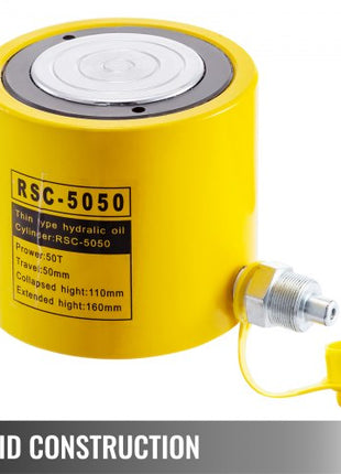 50T 2" Stroke Single Acting Hydraulic Cylinder Jack Ram