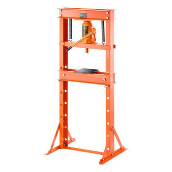 Hydraulic Shop Press, 20 T H-Frame Shop Press with Press Plate & Triangular Support, Stable Garage Floor Adjustable Hydraulic Press with Relief Valve, Fit for Bending, Straightening & Stamping