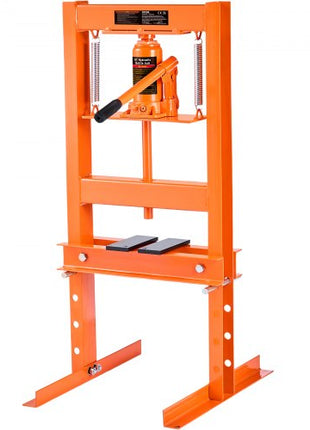 Hydraulic Shop Press, 6 Ton H-Frame Hydraulic Garage/Shop Floor Press, Adjustable Shop Press with Press Plates, Heavy Duty Hydraulic Press for Garage, Shop, Workshop