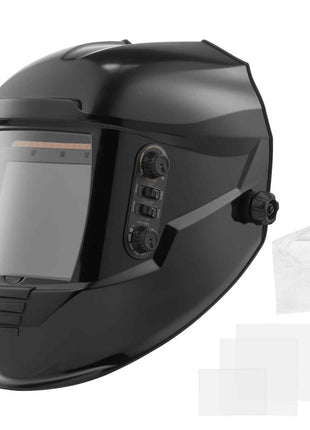 Welding Helmet Auto Darkening, 3.94" x 3.74" True Color Welding Hood, 1/1/1/1 Solar-Powered Welder Mask 4 Arc Sensors, Wide Shade 4/5-9/9-13 for TIG MIG ARC Weld Grinding Cutting - METIS Series