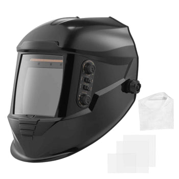 Welding Helmet Auto Darkening, 3.94" x 3.74" True Color Welding Hood, 1/1/1/1 Solar-Powered Welder Mask 4 Arc Sensors, Wide Shade 4/5-9/9-13 for TIG MIG ARC Weld Grinding Cutting - METIS Series