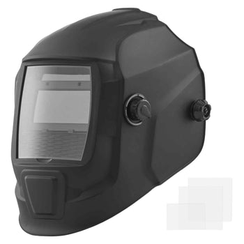 Welding Helmet Auto Darkening, 3.66" x 1.69" True Color Welding Hood, Solar Powered Welder Mask 2 Arc Sensors, Shade 4/9-13 for TIG MIG ARC Weld Grinding - CRIUS Series (Matte Black)