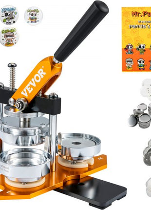 Button Maker Machine, 75 mm (3 inch) Badge Punch Press Kit, Children DIY Gifts Pin Maker, Button Making Supplies with 100pcs Button Parts & Circle Cutter & Magic Book