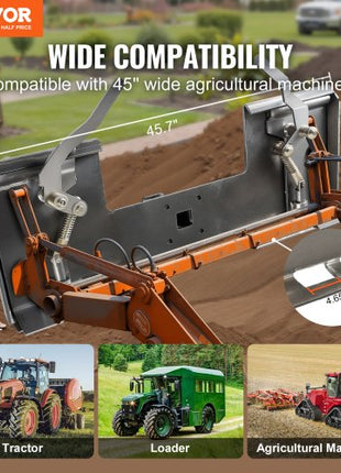 Skid Steer Attachment Plate, 3/8" Skid Steer Mount Plate with 2.28" Hitch Receiver, 7000lbs Quick Attachment Loader Plates, Compatible with Deere, Kubota, Bobcat, Mahindra Skids Steers, Tractor