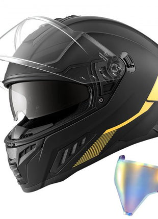 Full Face Motorcycle Helmets, Dual-Visor Motorcycle Street Bike Helmet, Lightweight Comfortable Motocross Dirt Bike Helmet for Adults Men and Women - DOT & ECE Approved (M Size)