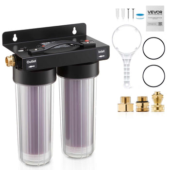 Deionized Water System for Car Wash, Spotless Car Wash Water System with 2 x 0.5L Color Changing Resin, Spot-Free Deionized Water Filter for Cars RVs Motorcycles Windows