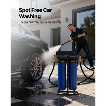 Deionized Water System for Car Wash, Spotless Car Wash Water System with 2 x 4L DI Resin, TDS Meter & Bypass Valve, Spot-Free Deionized Water Filter for Cars RVs Motorcycles Windows