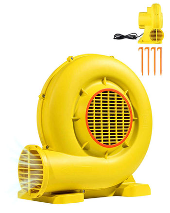 Inflatable Blower, 380W&450W, 0.5 & 0.6 HP Bounce House Blower, Pump Commercial Air Blower for Inflatables, Bouncy Castle Electric Air Blower Fan Perfect for Bounce House, Waterslides, Yellow