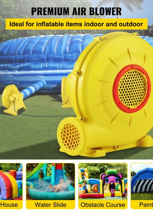Air Blower, 450W 0.6HP Inflatable Blower, Portable and Powerful Bounce House Blower, 1750Pa Commercial Air Blower Pump Fan, Used for Inflatable Bouncy Castle and Jump  Tested to UL Standards