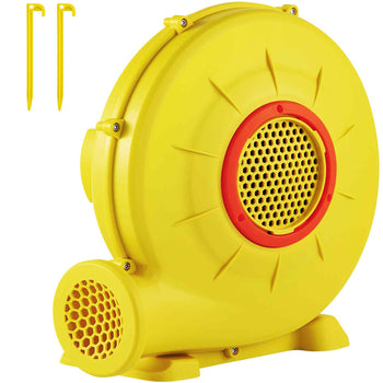 Air Blower, 450W 0.6HP Inflatable Blower, Portable and Powerful Bounce House Blower, 1750Pa Commercial Air Blower Pump Fan, Used for Inflatable Bouncy Castle and Jump  Tested to UL Standards