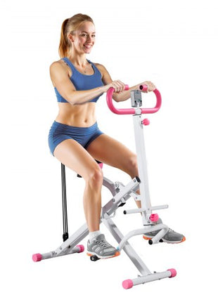 Squat Machine, Deep Squat Rowing Machine for Home, Easy Setup & Foldable Exercise Equipment, Glute Trainer Machine with 3 High-Strength Resistance Bands, Glutes & Leg Home Workout Machine, White