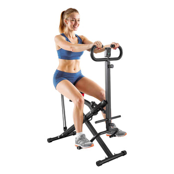 Squat Machine, Deep Squat Rowing Machine for Home, Easy Setup & Foldable Exercise Equipment, Glute Trainer Machine with 3 High-Strength Resistance Bands, Glutes & Leg Home Workout Machine, Black