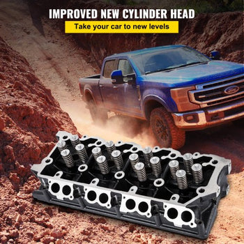 Cylinder Head Assembled, Engine Cylinder Head Assembly Replacement 6.4L, Cast Iron Cylinder Head Fit for 08-10 Ford F250 F350 F450 F550