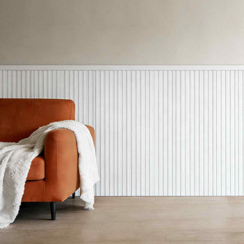 Wall Molding Kit, Wainscoting Panels, Lightweight Paintable Polystyrene, Easy to Install,  Wide & Narrow Accent Wall Trim for Interior Décor Living Room, Bedroom, White (77.5 x 38.6 in )
