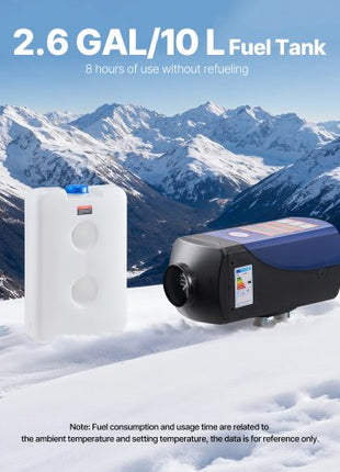 Diesel Heater, 8KW, DC 12V/24V, Portable Diesel Air Heater with Remote Control and LCD Screen, Fast Heating Low Noise, 2.6 Gal Large Fuel Tank for Vehicles, Vans, RVs, Campers, and Trucks