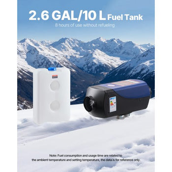 Diesel Heater, 8KW, DC 12V/24V, Portable Diesel Air Heater with Remote Control and LCD Screen, Fast Heating Low Noise, 2.6 Gal Large Fuel Tank for Vehicles, Vans, RVs, Campers, and Trucks