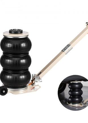 Air Jack, 3 Ton/6613 lbs Triple Bag Air Jack, Airbag with Six Steel Pipes, Lift Up to 17.7 inch/450 mm, 1-6 s Fast Lifting Pneumatic with Adjustable Long Handle for Car, SUV, Pickup Truck Repair