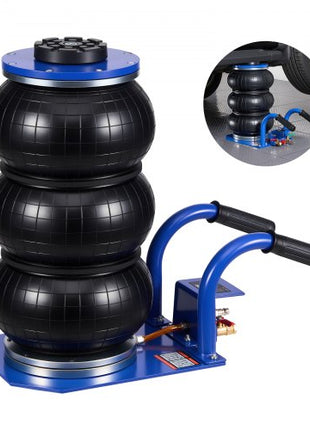 Air Jack, 3 Ton/6613 lbs Triple Bag Air Jack, Airbag with Six Steel Pipes, Lift Up to 17.7 inch/450 mm, 1-6 s Fast Lifting Pneumatic with Short Handles for Car, SUV, Pickup Truck Repair, Garage