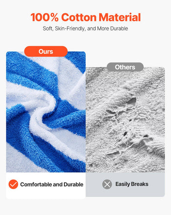 Beach Towel, 4 Pack Oversized Beach Towels, 30 x 60 in Cabana Striped Large Pool Towel, 100% Cotton Soft and Quickly Dry Thick Swimming Towels, for Vacation, Swimming, Beaches, and Bathroom