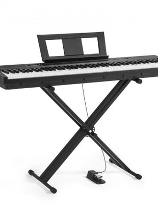 Weighted Digital Piano, 88 Keys Fully Weighted, Electric Piano Dual Keyboard & Speakers with X Stand, Sustain Pedal, Recording Function, 280 Tones, Wireless Connection, for Beginners, Black