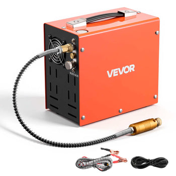 PCP Air Compressor 4500PSI PCP Airgun Compressor & External Converter, Manual Stop 350W DC12V/AC120V Portable Paintball Tank Compressors for Air Rifle, Scuba Diving Bottle