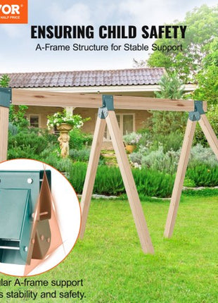 A-Frame Middle Swing Set Brackets, Heavy Duty Carbon Steel Swing Set Hardware with Mounting Hardware, DIY Swing Set Bracket Swing Set Kit for 4x4 Legs & 4x6 Beam, Green (3 Pcs)