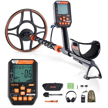 Waterproof Metal Detector, 12", Professional High Accuracy Gold Detector for Adults, with Display, Wireless Headphones, 7 Modes, Adjustable Length, for Detecting Gold Treasure Hunting, IP68