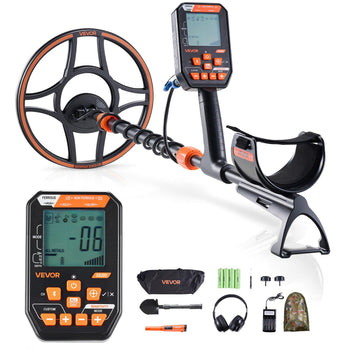 Waterproof Metal Detector, 12", Professional High Accuracy Gold Detector for Adults, with Display, Wireless Headphones, 7 Modes, Adjustable Length, for Detecting Gold Treasure Hunting, IP68