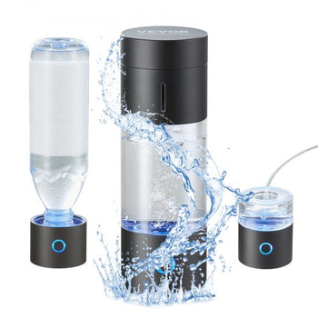 Hydrogen Water Bottle Generator, 230 ml / 8.1 oz Capacity Portable Hydrogen Water Maker, SPE Technology Hydrogen Rich Water Ionizer Machine with Nasal Inhalation Tube and Self-Cleaning