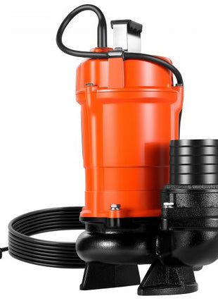 1 HP Submersible Trash Pump, 5000 GPH, 120V Cast Iron Submersible Sump Sewage Pump with 3 in Discharge, 40 ft Max Lift, Drain Dirty Clean Water, for Pools, Garden, Pond, Basement, Flooded Areas