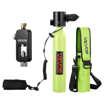 Mini Scuba Tank, 0.5L Portable Diving Tank for Underwater Breathing, Reusable Lung Diving Cylinder up to 10 Minutes Dive Time, Emergency Rescue Pony Bottle with Refill Adapter for Snorkeling