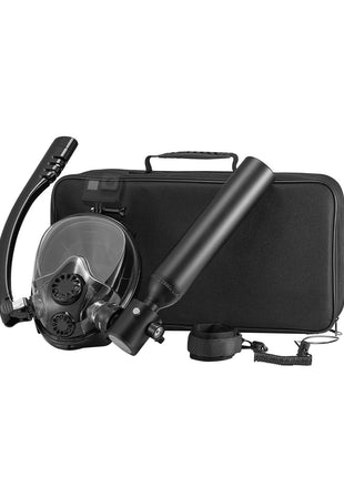 Scuba Tank, 0.5L Portable Scuba Diving Tank, Diving Oxygen Cylinder Supports 5-10 Minutes Underwater Breathing, 98.43 ft Diving Depth, Lung Tank Kit with Snorkel Mask for Underwater Exploration