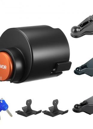 Trailer Lock, Fits 2 & 2-5/16-Inch Straight Tongue Ball Couplers, Heavy Duty Hitch Lock with 3 Keys Secures Security Chains, Anti-Theft RV Trailer Tongue Locks for RV, Trailer, Boat
