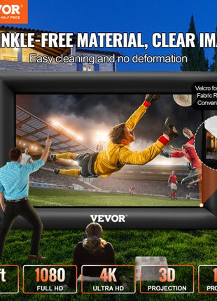 Inflatable Movie Screen 20FT Inflatable Projector Screen for outside with 350W Air Blower Inflatable Screen Oxford Fabric Material Blow Up Screen for Outdoor Movie Supports Front/Rear Projection