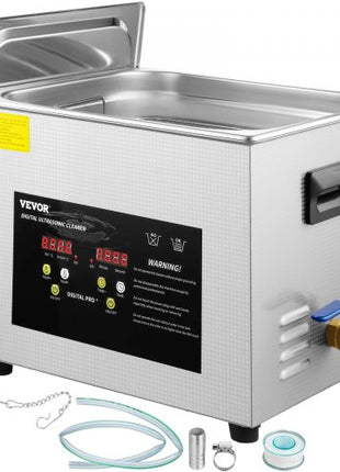 15L Upgraded Ultrasonic Cleaner (600W Heater,360W Ultrasonic) Professional Digital Lab Ultrasonic Parts Cleaner with Heater Timer for Glass Dental Instruments Cleaning