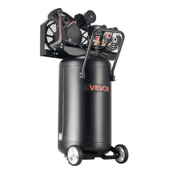 25-Gallon Air Compressor, 2HP 5.5 SCFM at 90PSI, Max 200PSI Pressure Oil-Lubricated Air Compressor Tank, Portable on Wheels for Auto Repair, Tire Inflation, Spray Painting, Woodwork Nailing, 120V
