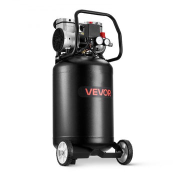 10-Gallon Air Compressor, 2HP 4.8 SCFM at 90PSI, Max 125PSI Pressure Oil-Free Air Compressor Tank, Portable on Wheels for Auto Repair, Tire Inflation, Spray Painting, Woodwork Nailing, 120V