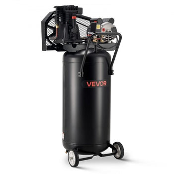 30-Gallon Air Compressor, 2HP 5.3SCFM at 90PSI, Max 125PSI Pressure Oil-Lubricated Air Compressor Tank, Portable on Wheels for Auto Repair, Tire Inflation, Spray Painting, Woodwork Nailing, 120V