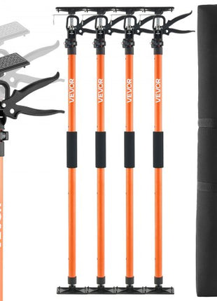 Cabinet Jack Support Pole, 4-Pack, 45.7-114.2 Inch Steel Telescopic Quick Support Rod, Adjustable 3rd Hand System up to 154 lbs Capacity for Installing Cabinets, Lifting Drywall, Cargo Bars
