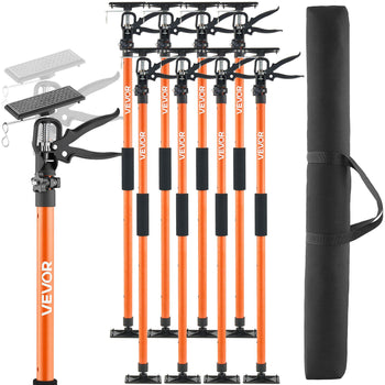 Cabinet Jack Support Pole, 8-Pack, 45.7-114.2 Inch Steel Telescopic Quick Support Rod, Adjustable 3rd Hand System up to 154 lbs Capacity for Installing Cabinets, Lifting Drywall, Cargo Bars